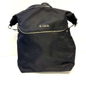 Tutilo New York Black Nylon Backpack Laptop Book Bag